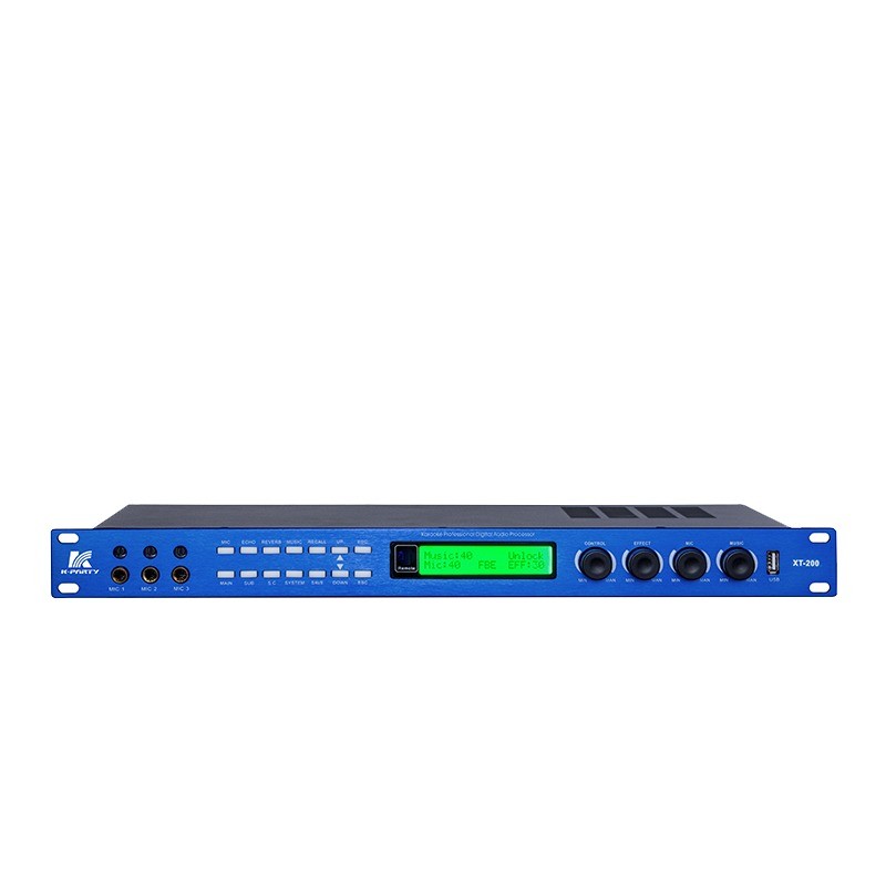 XT-200 BGM VOD DVD Independent Microphone Pre Stage Effector 3 Way JK Seat And 2 Way Canon Seat